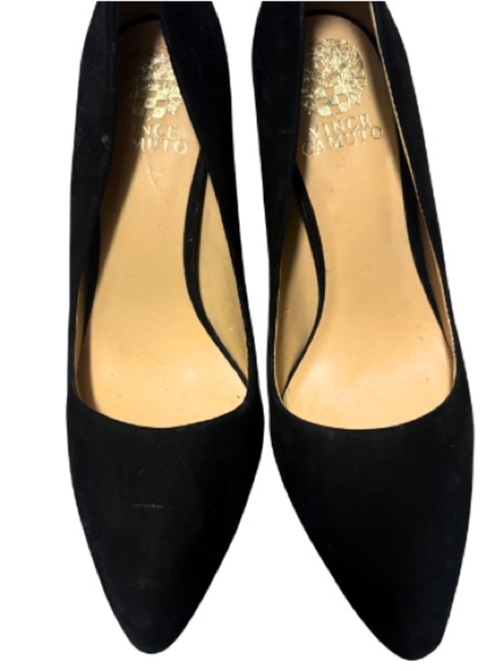 Vince Camuto Black Suede Pointed Pumps